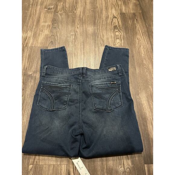 Seven7 Jeans Women 14 Tummy Less‎ High Rise Skinny Leg Stretch Dark Denim Casual - Picture 8 of 10